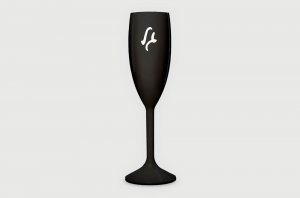כוסות שמפנייה עם הדפסת שם בצבע שחור